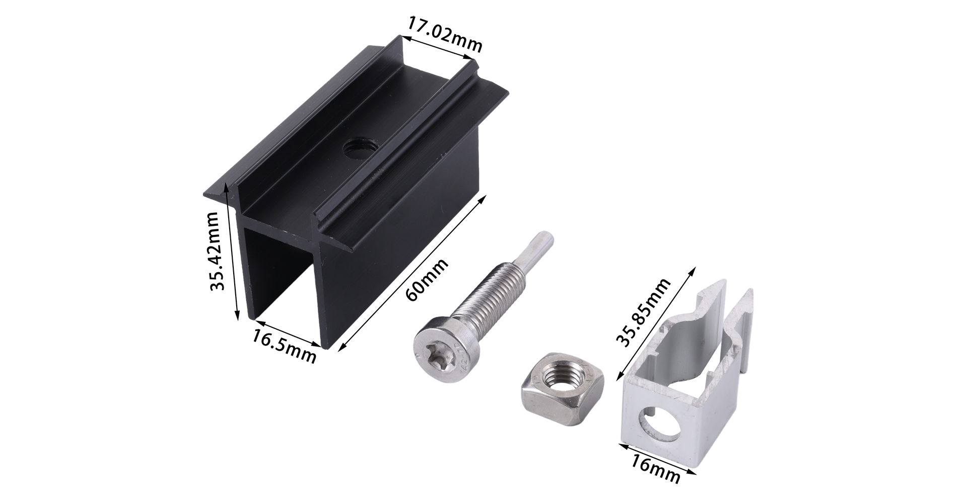 solar panel mount mid clamps