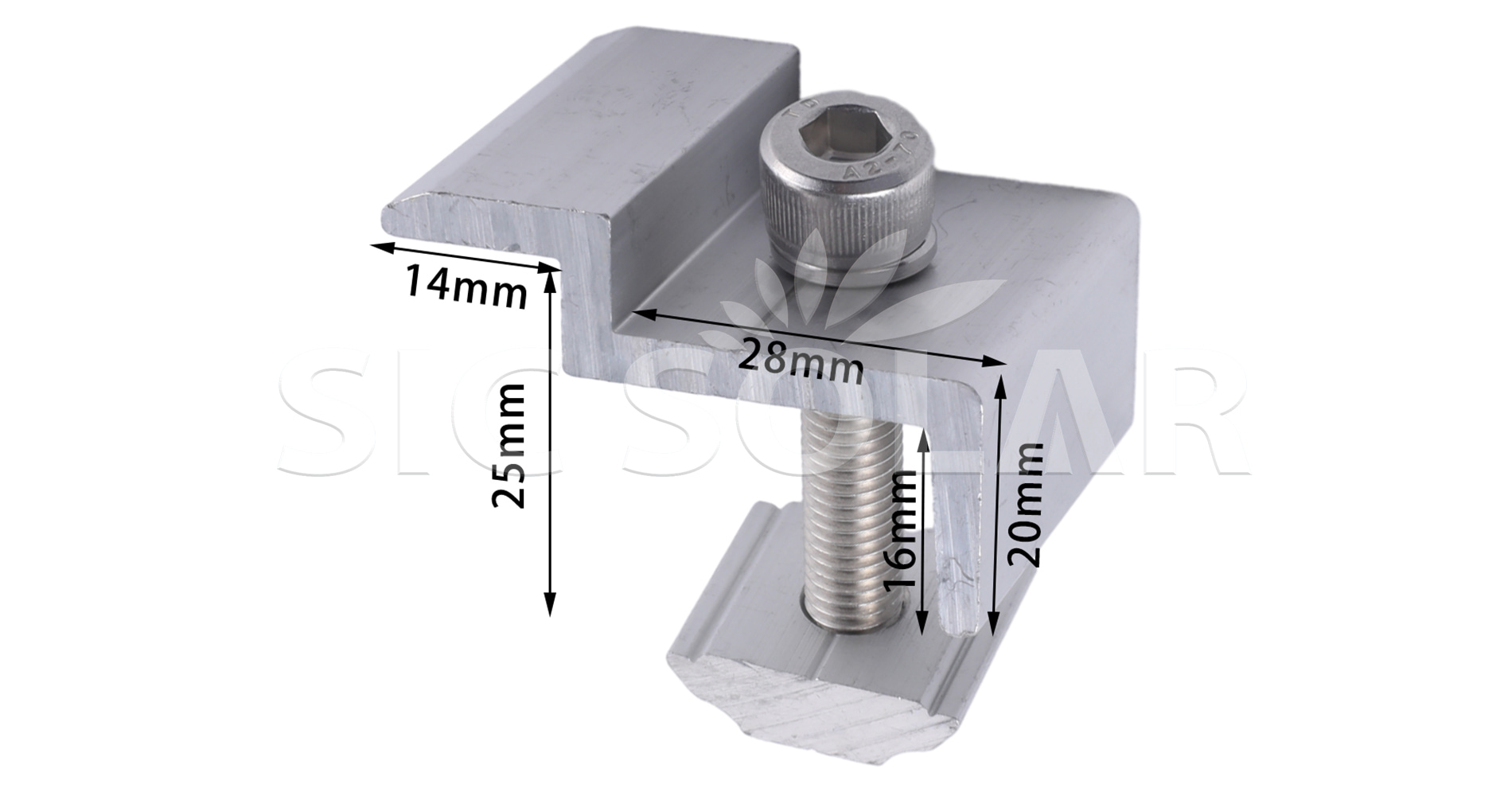 solar panel mount end clamp