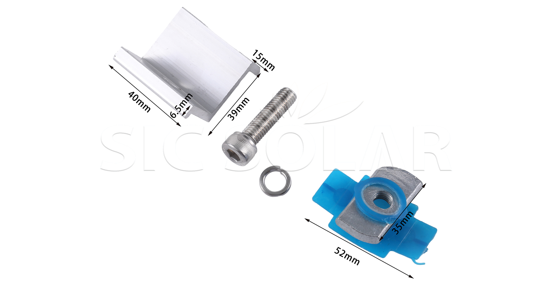 solar mounting end clamp