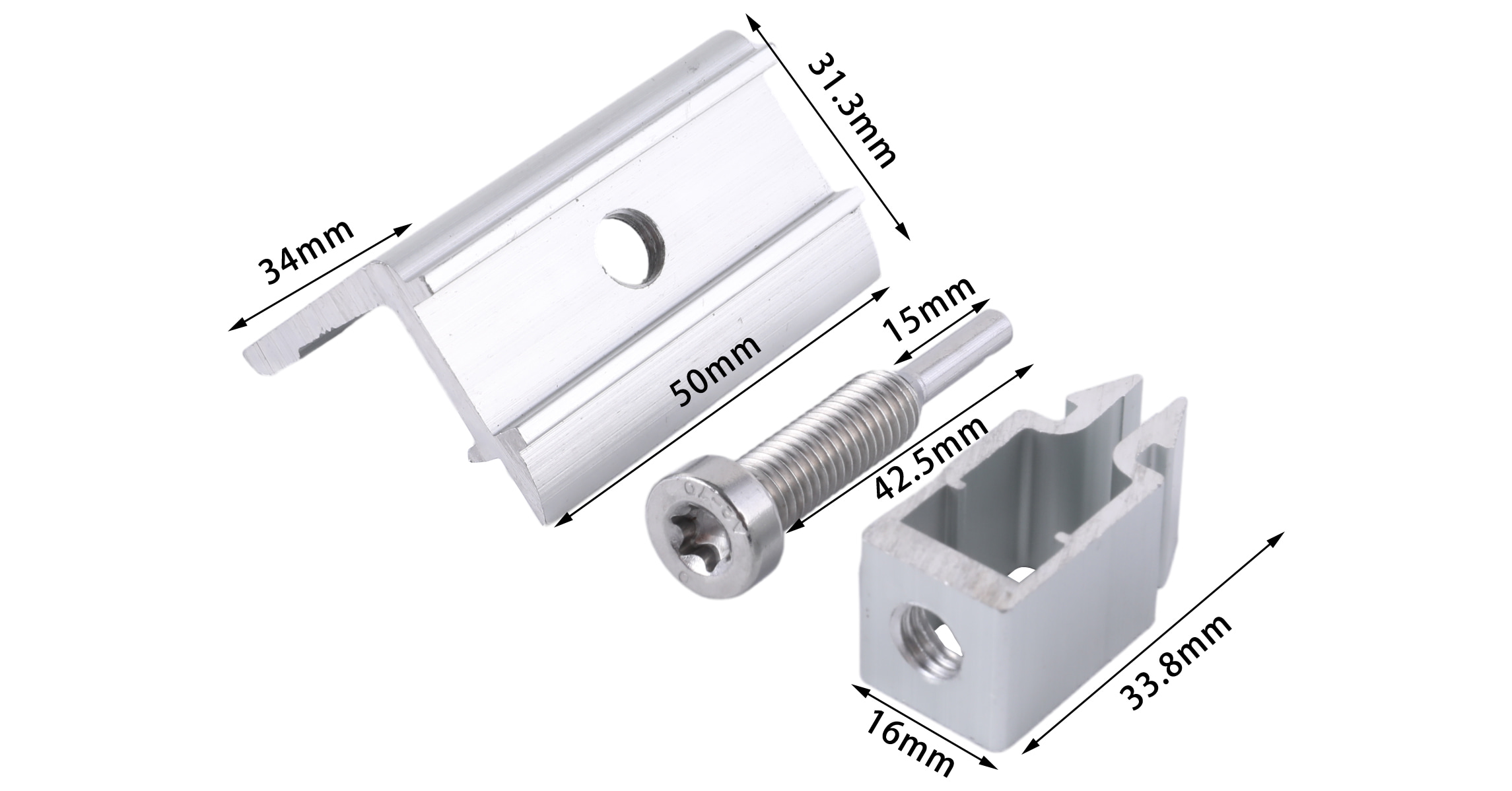 solar pv panel module end clamp